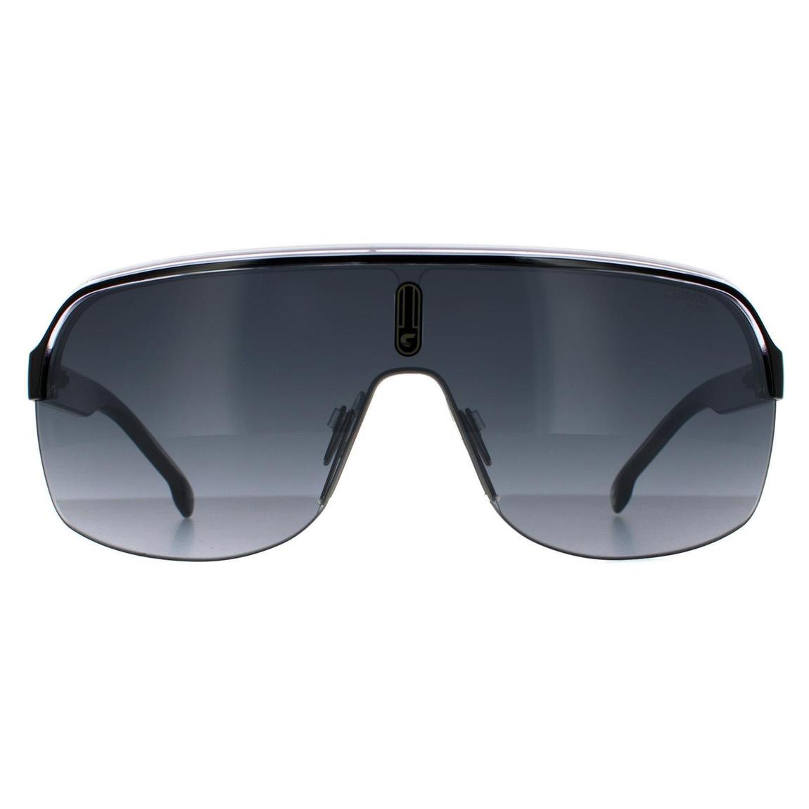 Carrera Sunglasses Topcar 1/N 80S 9O Black White Dark Grey Gradient main product photo