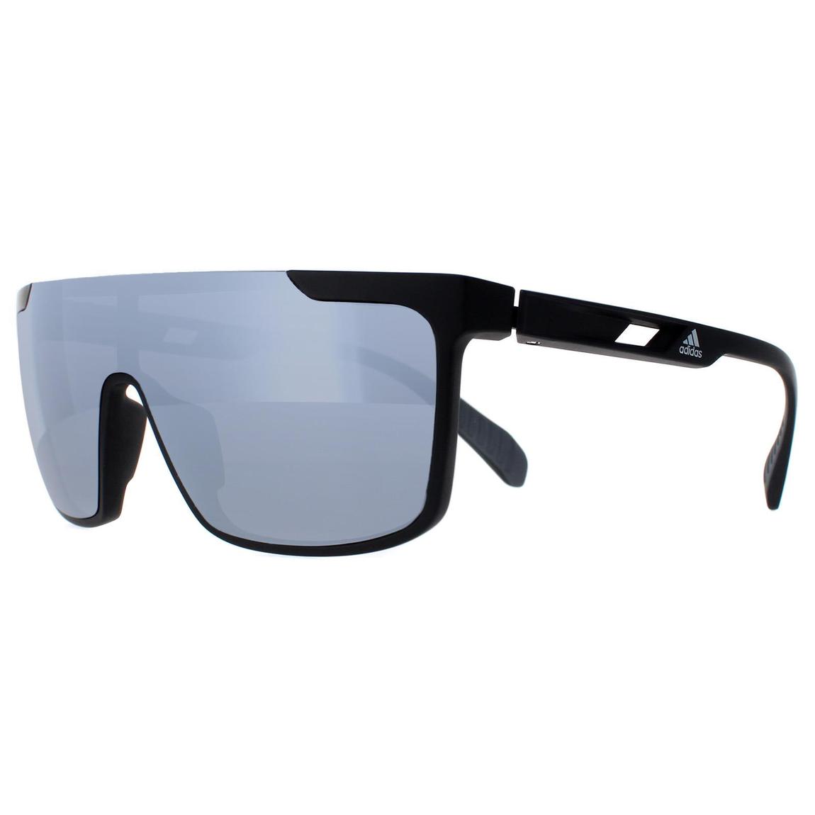 Adidas Sunglasses SP0020 02C Matte Black Contrast Mirror Silver main product photo