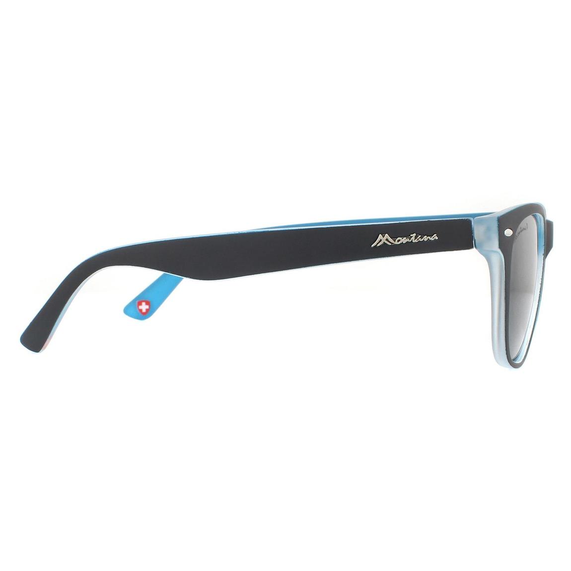 Montana Sunglasses MP10 C Matte Blue Light Blue Smoke Polarized main product photo