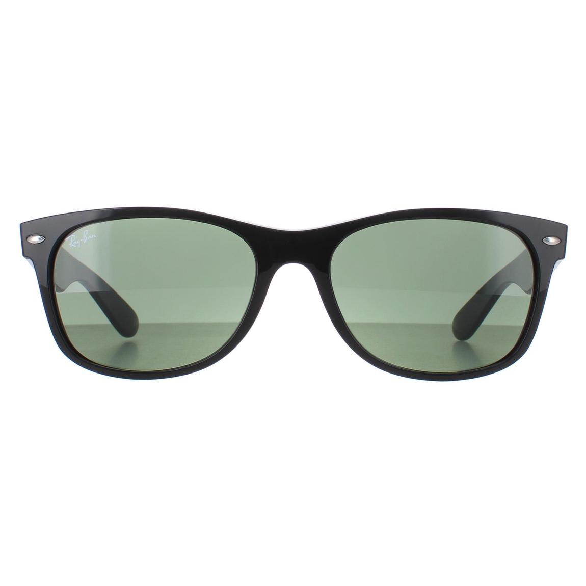 Ray-Ban Sunglasses New Wayfarer 2132 901L Black Green G-15 55mm main product photo