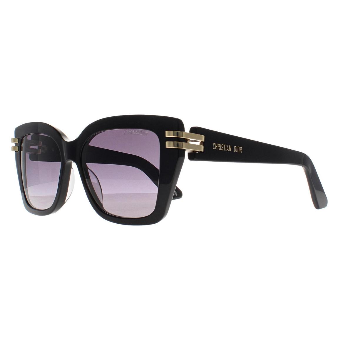 Dior Sunglasses Cdior S1I 10A1 Shiny Black Smoke Gradient main product photo