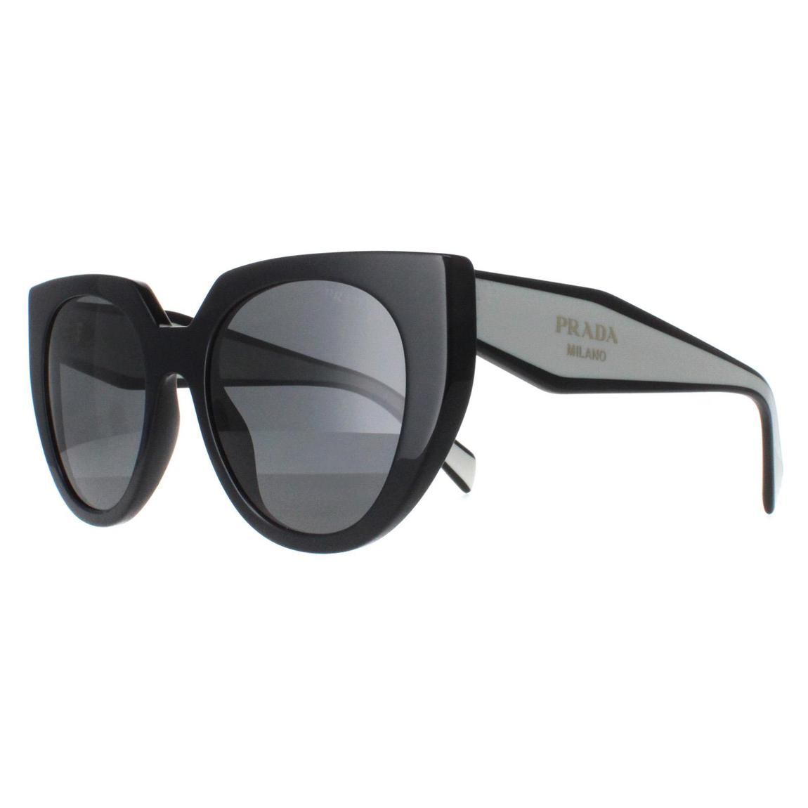 Prada Sunglasses PR14WS 09Q5S0 Black and Talc Dark Grey main product photo
