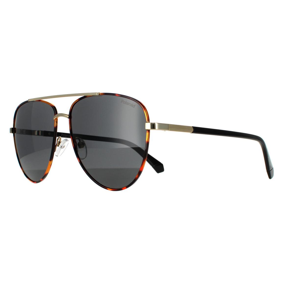 Polaroid Sunglasses PLD 4126/S 06J M9 Gold Havana Grey Polarized main product photo