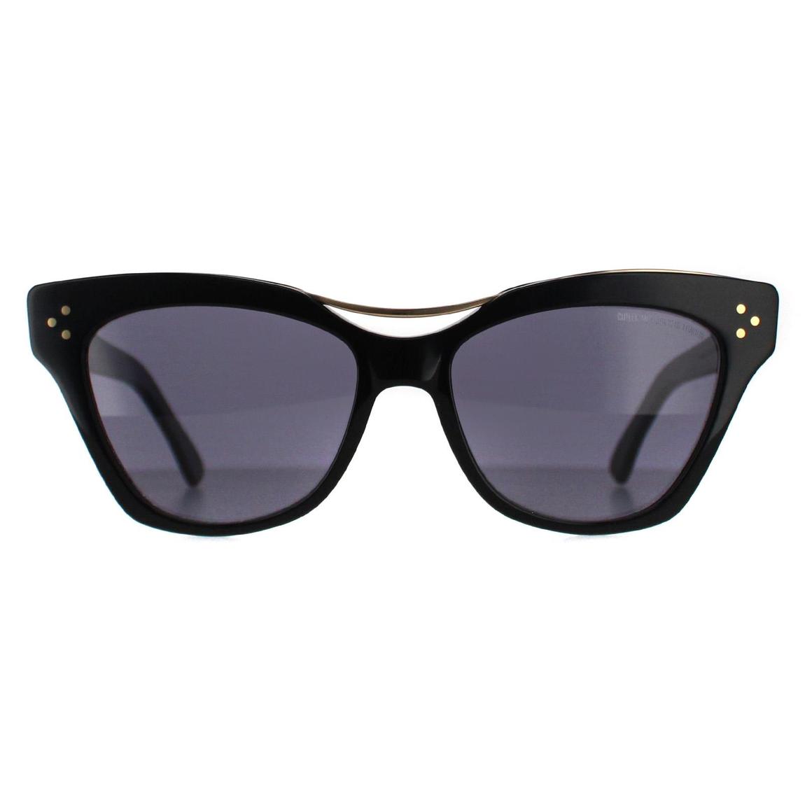 Cutler and Gross Sunglasses 1283 001 Gold Black Tortoiseshell Blue Grey main product photo