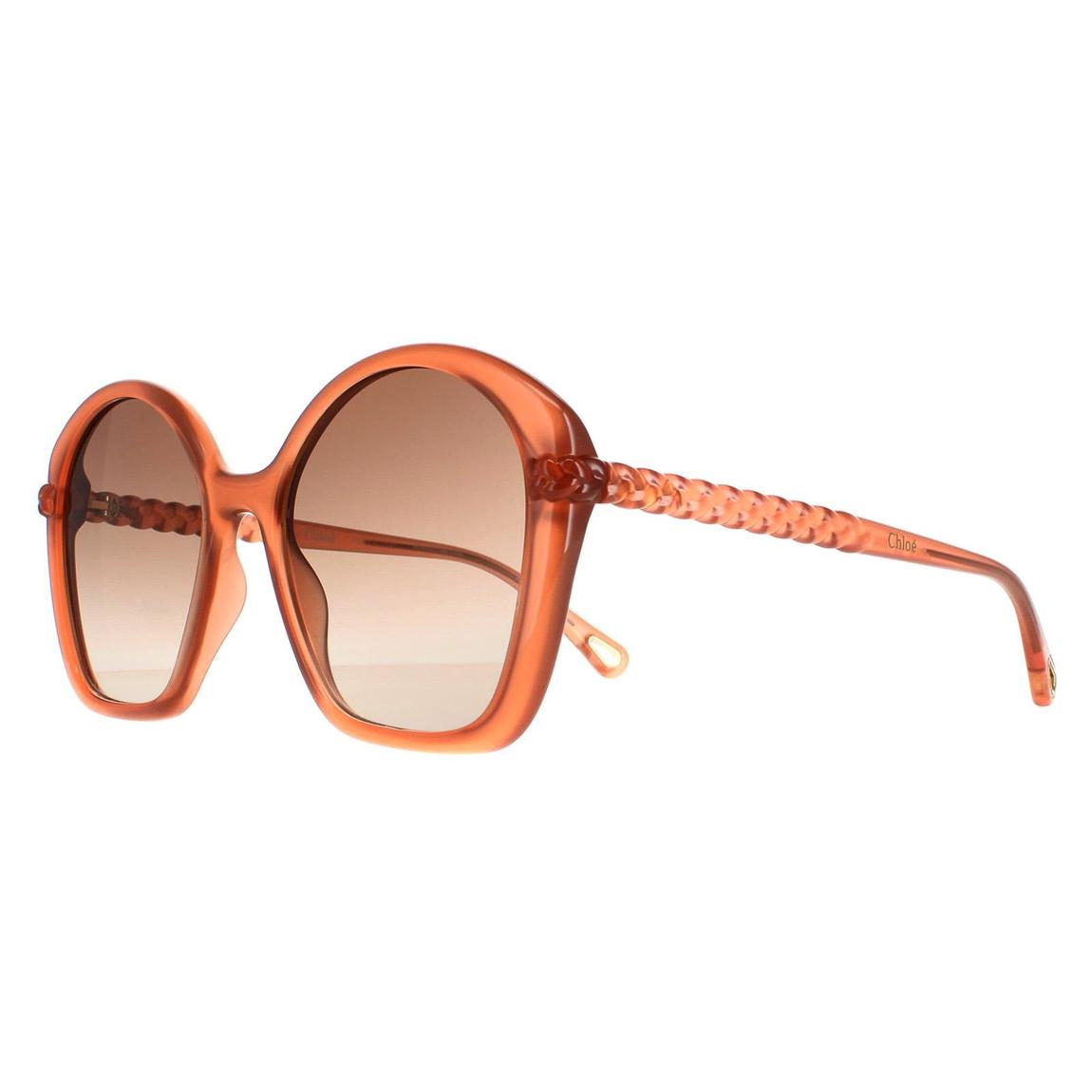 Chloe Sunglasses CH0003S 002 Dark Pink Brown Gradient main product photo