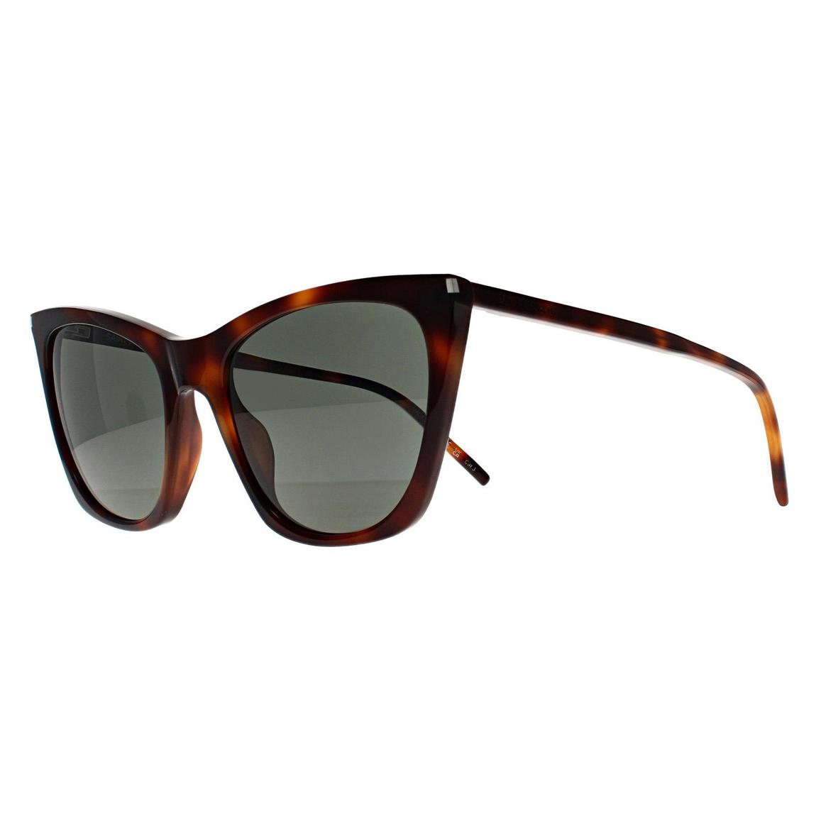 Saint Laurent Sunglasses SL 214 Kate Thin 003 Havana Grey main product photo