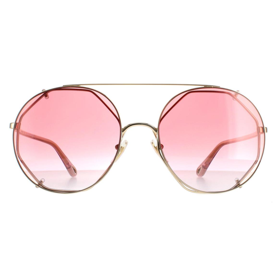Chloe Sunglasses CH0041S 004 Gold Red Gradient main product photo