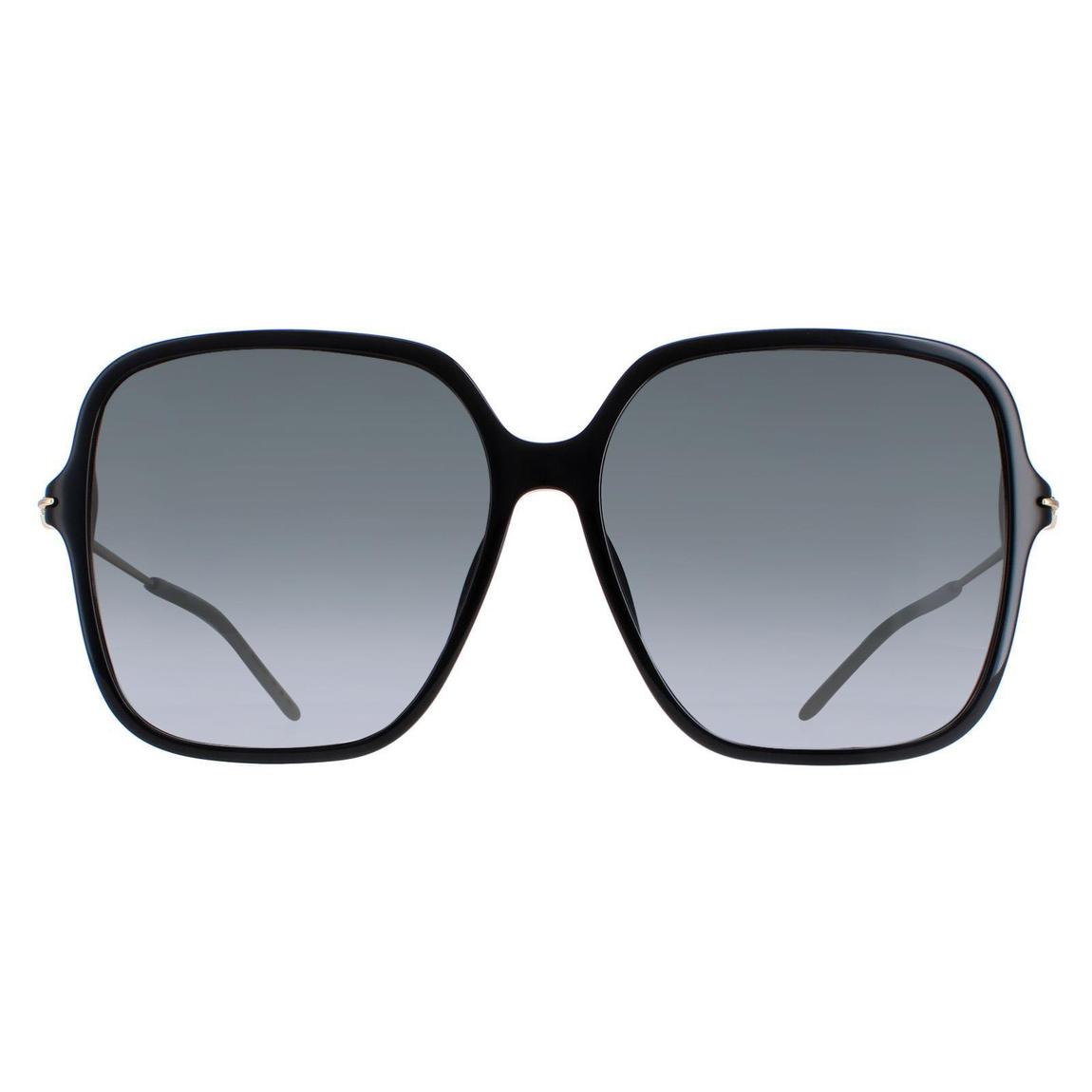 Gucci Sunglasses GG1267S 001 Shiny Black and Gold Grey Gradient main product photo