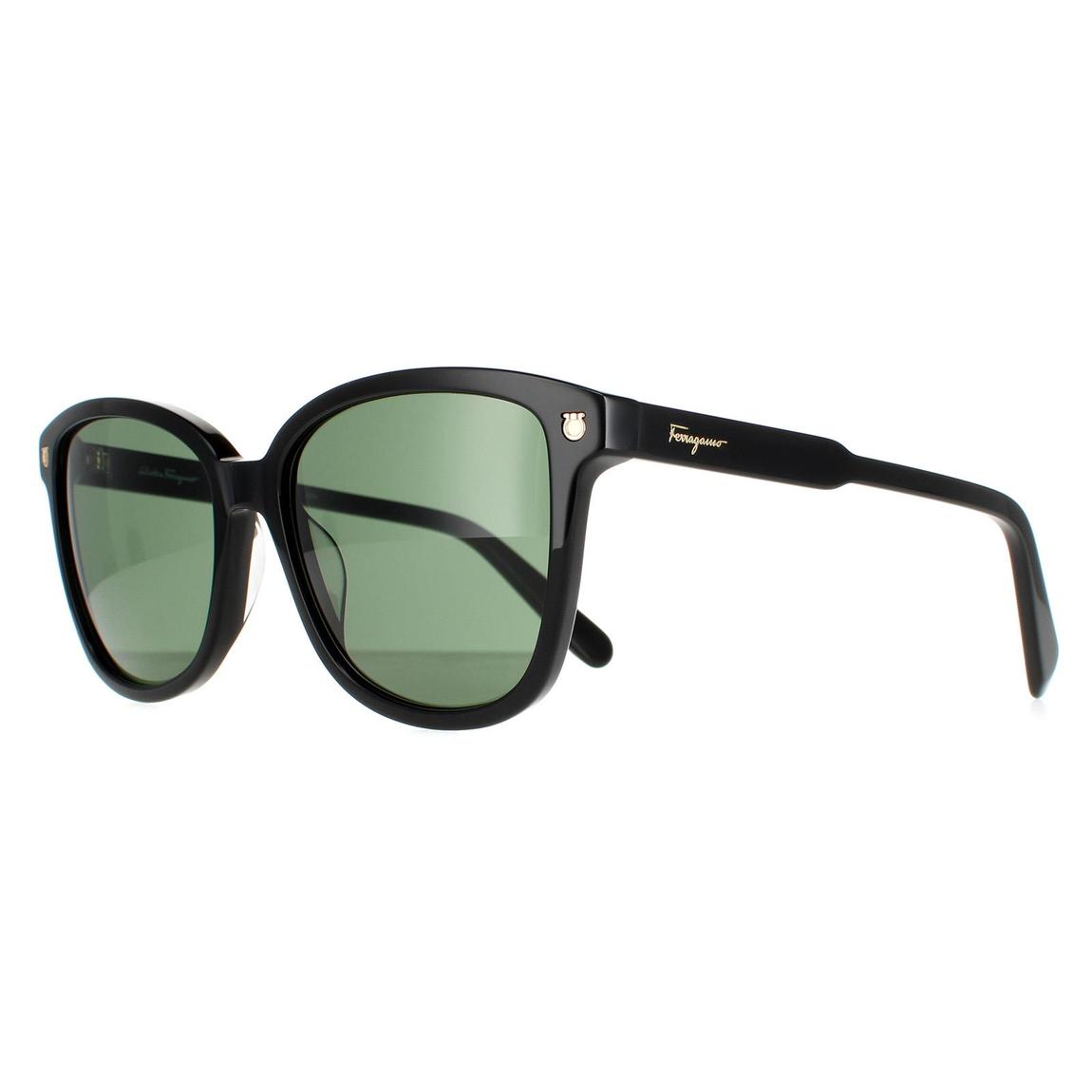Salvatore Ferragamo Sunglasses SF815S 001 Black Green main product photo