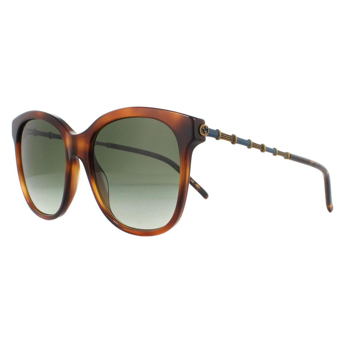 Gucci Sunglasses GG0654S 002 Havana Green Gradient main product photo