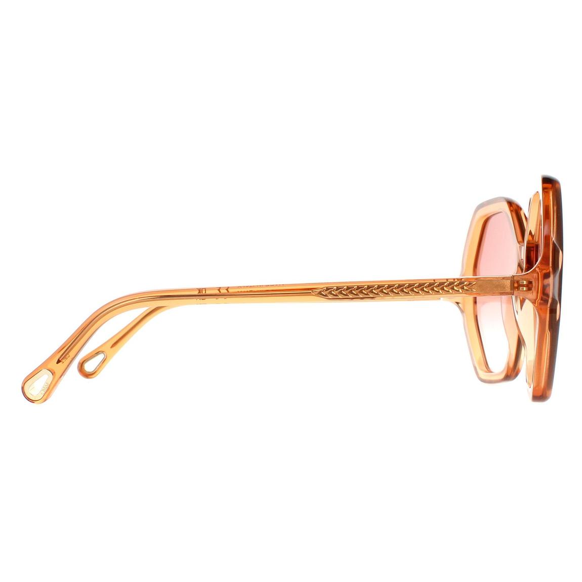 Chloe Sunglasses CH0008S Esther 001 Orange Crystal Pink Gradient main product photo