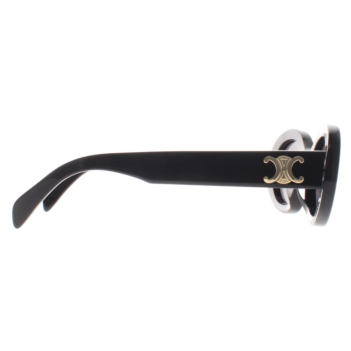 Celine Sunglasses Triomphe CL40194U 01A Shiny Black Smoke Grey main product photo
