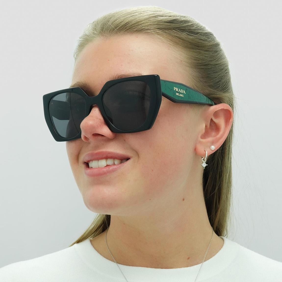 Prada Sunglasses PR15WS 1AB5Z1 Black Dark Grey Polarized main product photo