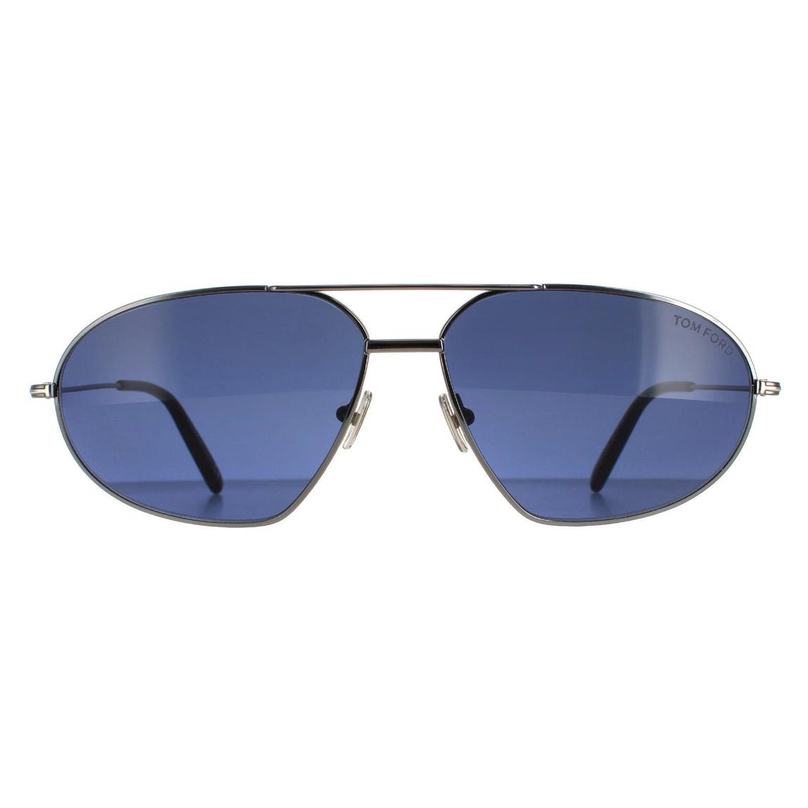 Tom Ford Sunglasses Bradford FT0771 08V Shiny Gunmetal Blue main product photo