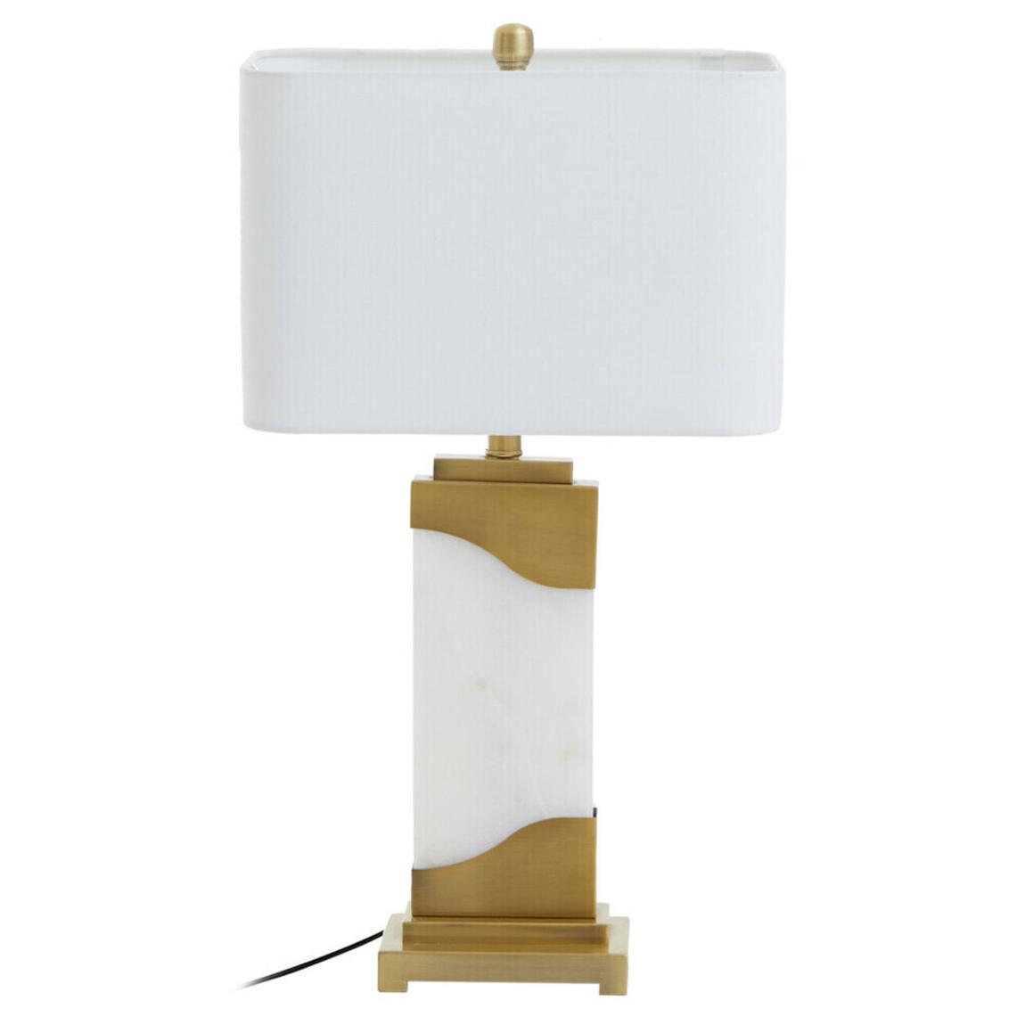 Edith Table Lamp in White Marble and Gold main product photo