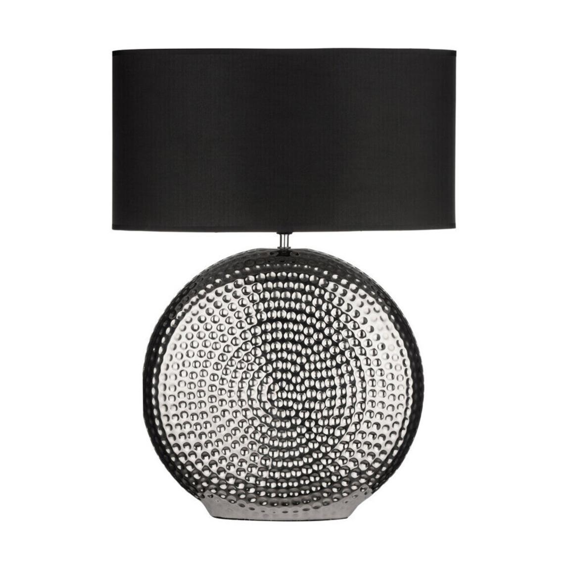 Evette Small Hammered Chrome Finish Table Lamp main product photo
