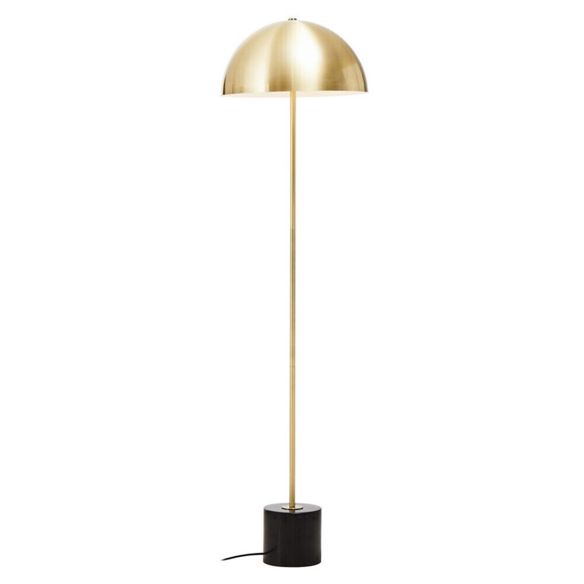 Murdoch Brushed Brass Floor Lamp with Black Marble Base main product photo