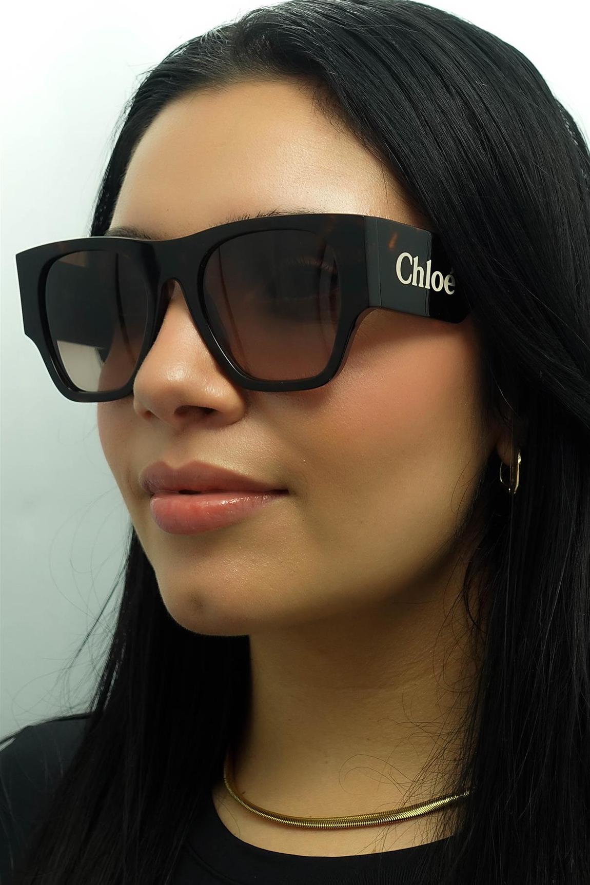 Chloe Sunglasses CH0233S 002 Dark Havana Brown Gradient main product photo