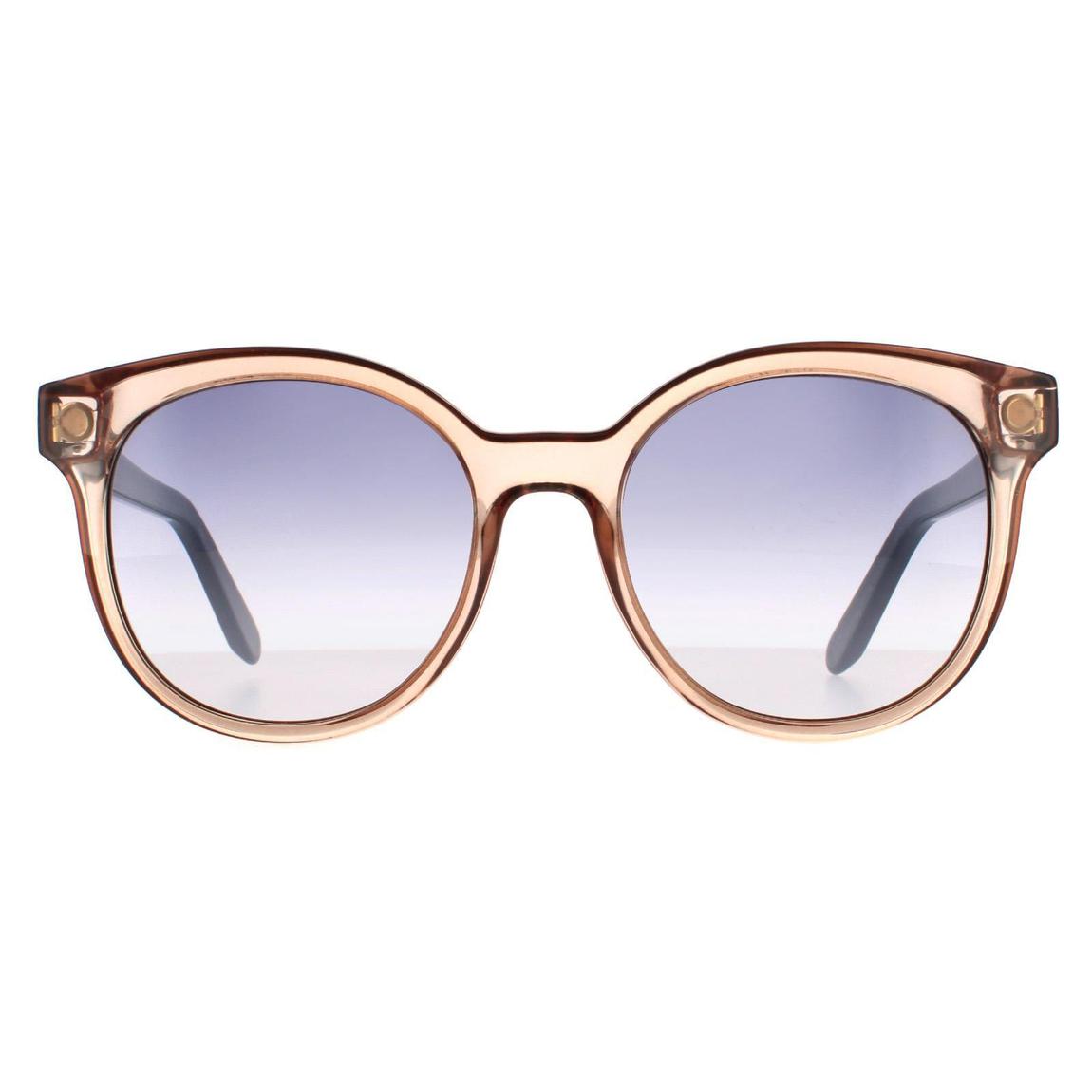 Salvatore Ferragamo Sunglasses SF833S 290 Crystal Nude Beige Light Grey Gradient main product photo