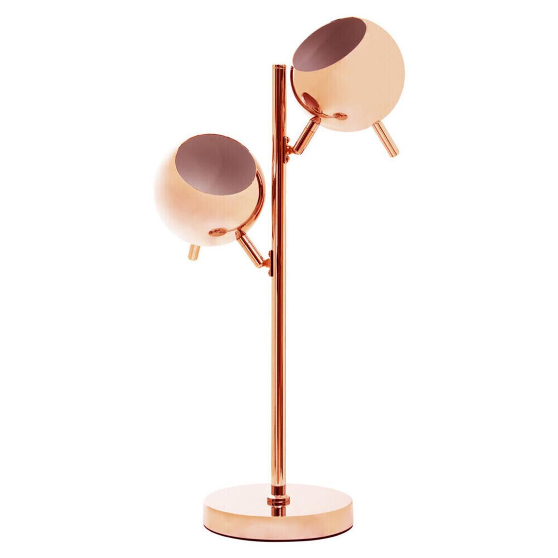 Karter Copper Finish Table Lamp With Two Lights main product photo