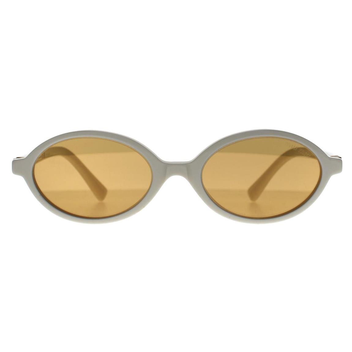 Miu Miu Sunglasses MU04ZS 14240D White Orange with Silver Internal Mirror main product photo