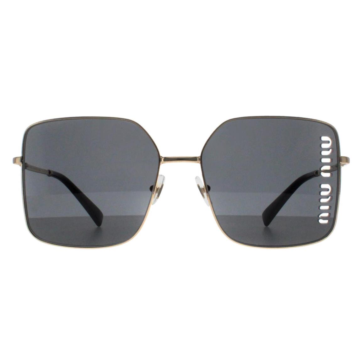 Miu Miu Sunglasses MU51YS ZVN5S0 Pale Gold Dark Grey main product photo