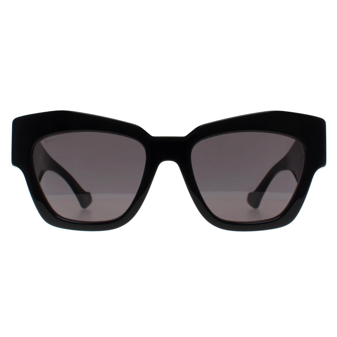 Gucci Sunglasses GG1422S 001 Shiny Black Grey main product photo