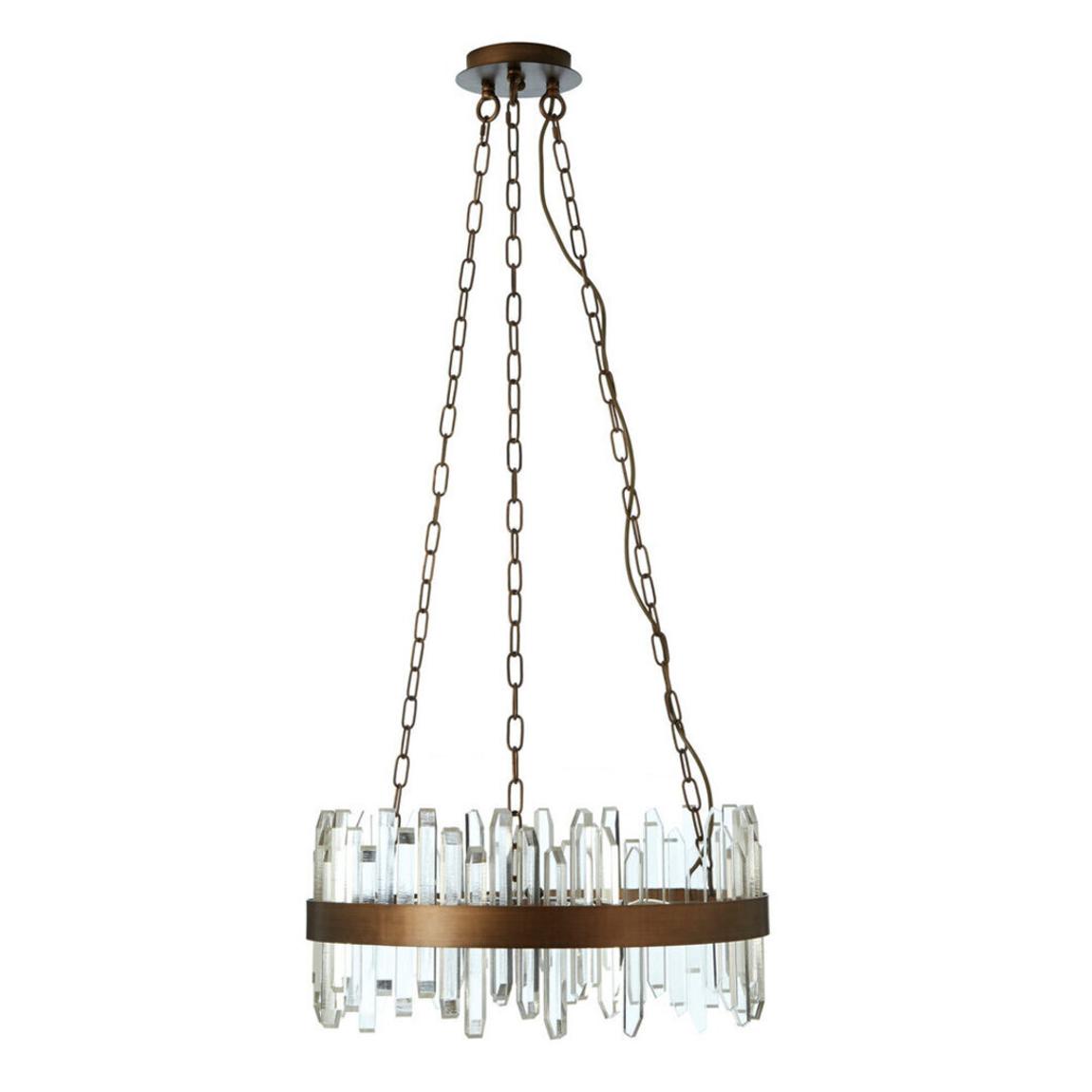 Lustra Acrylic Chandelier with Copper Band main product photo