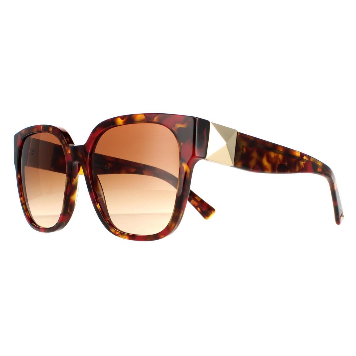 Valentino Sunglasses VA4111 519413 Red Havana Brown Gradient main product photo