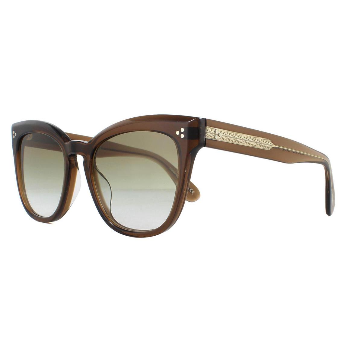 Oliver Peoples Sunglasses Marianela OV5372SU 16258E Espresso Olive Gradient main product photo
