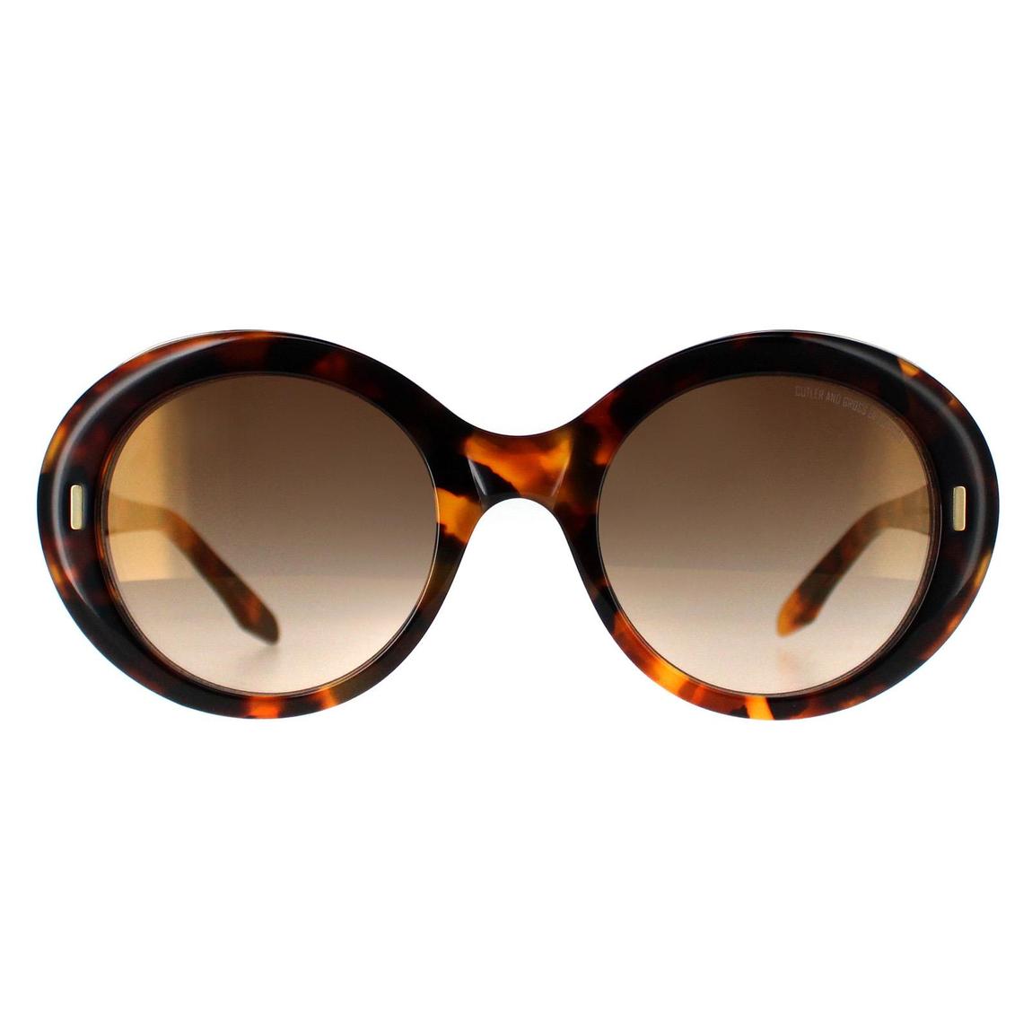 Cutler and Gross Sunglasses 1327 002 Yellow Tortoiseshell Brown main product photo