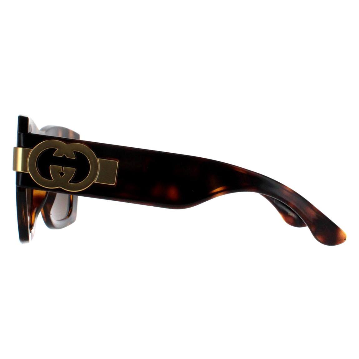 Gucci Sunglasses GG1688S 002 Dark Havana with Gold Brown main product photo