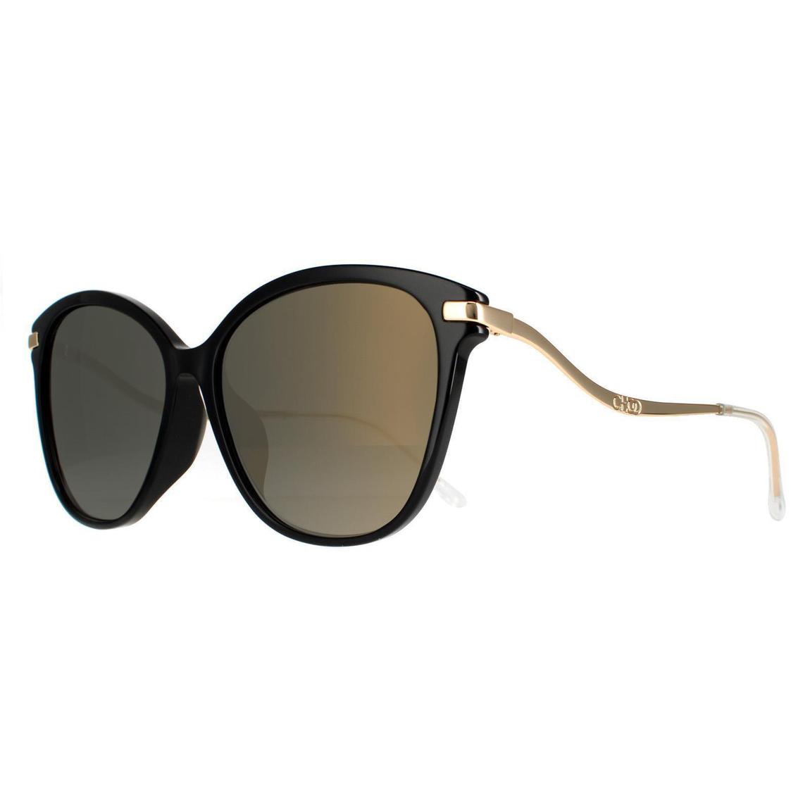 Jimmy Choo Sunglasses Peg/F/S 807 FQ Black Grey Gradient Gold Mirror main product photo