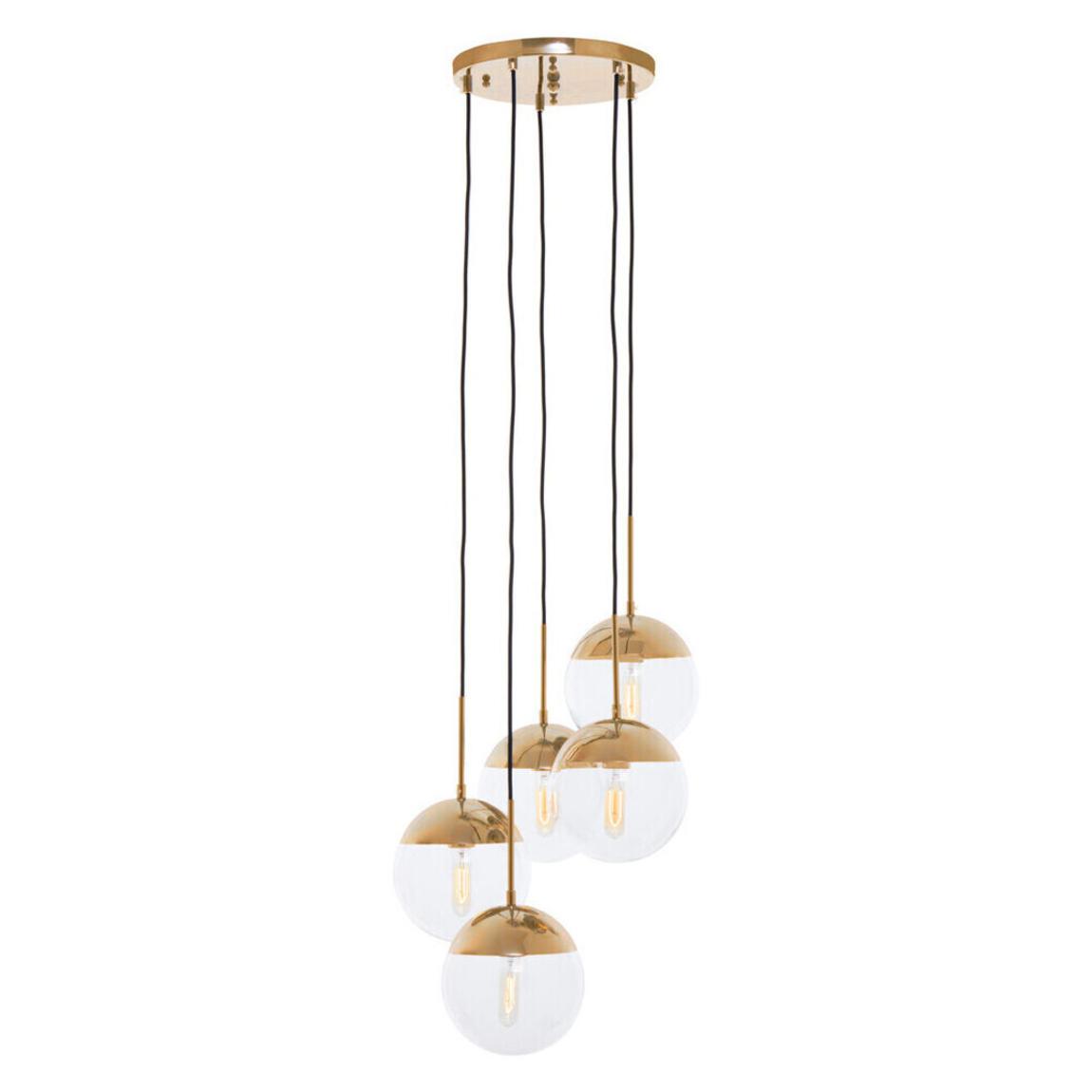 Revive Gold Finish Five Pendant Lights main product photo
