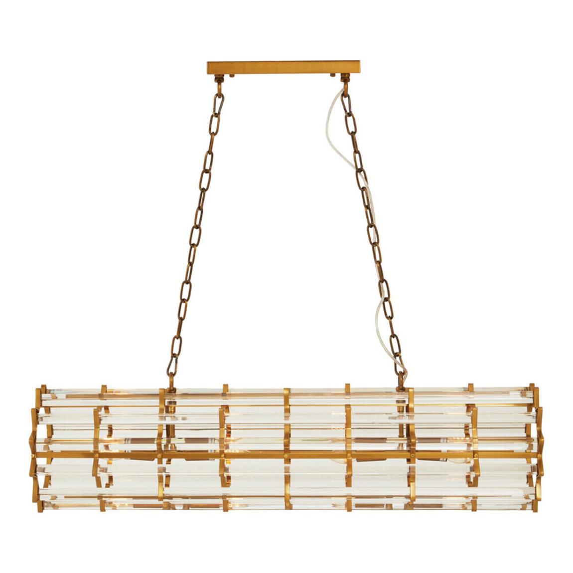 Karli Brass Eight Bulb Pendant Light main product photo