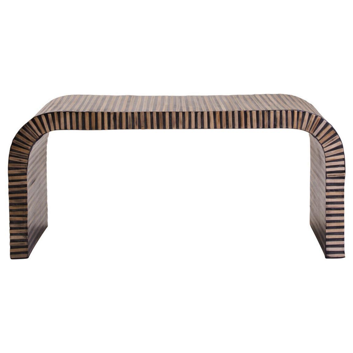 Bambusa Bamboo Inlay Curved Coffee Table main product photo