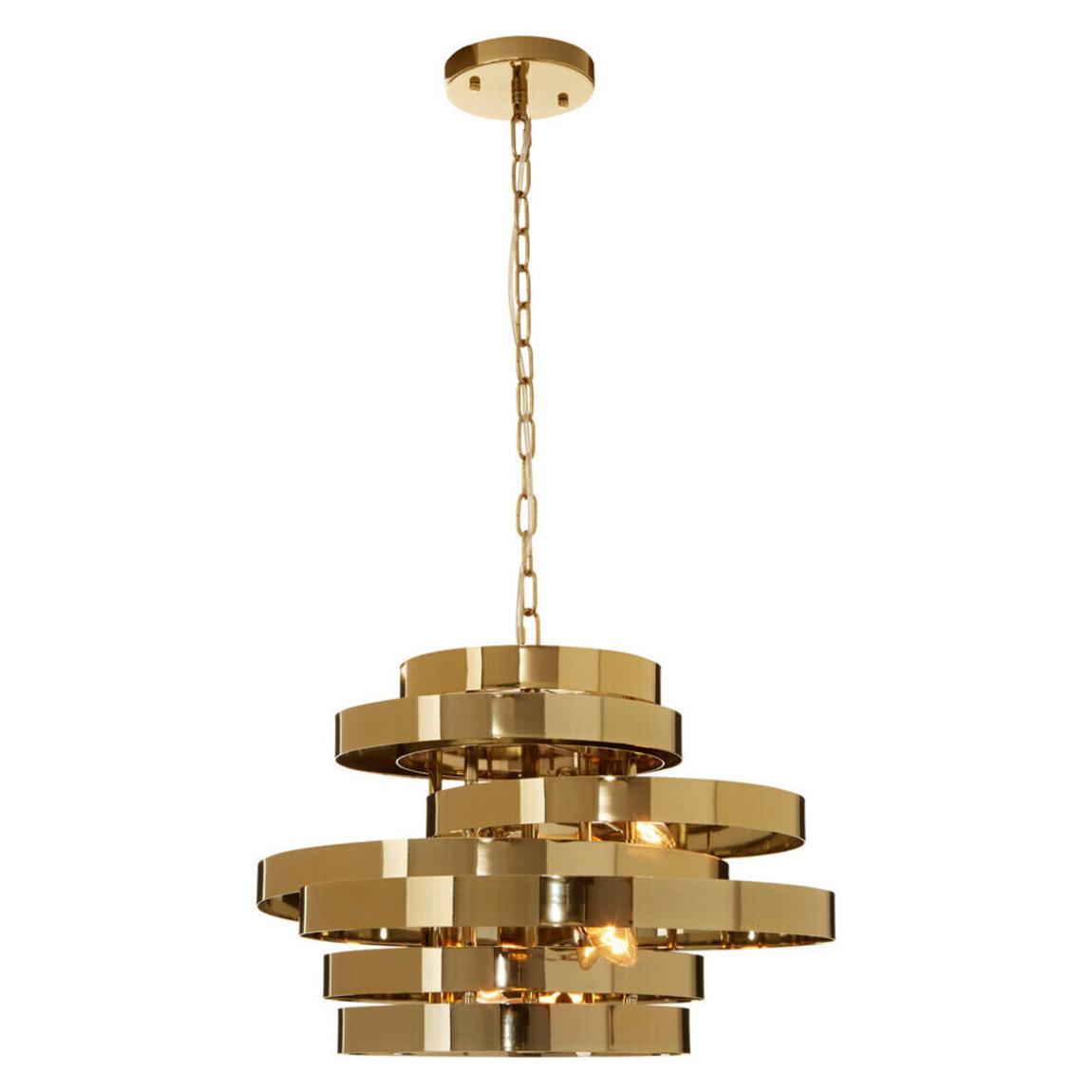 Alana 4 Bulb Gold Finish Pendant Light main product photo