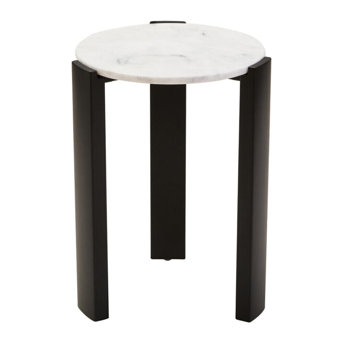 Palermo White Marble Top Round Side Table main product photo