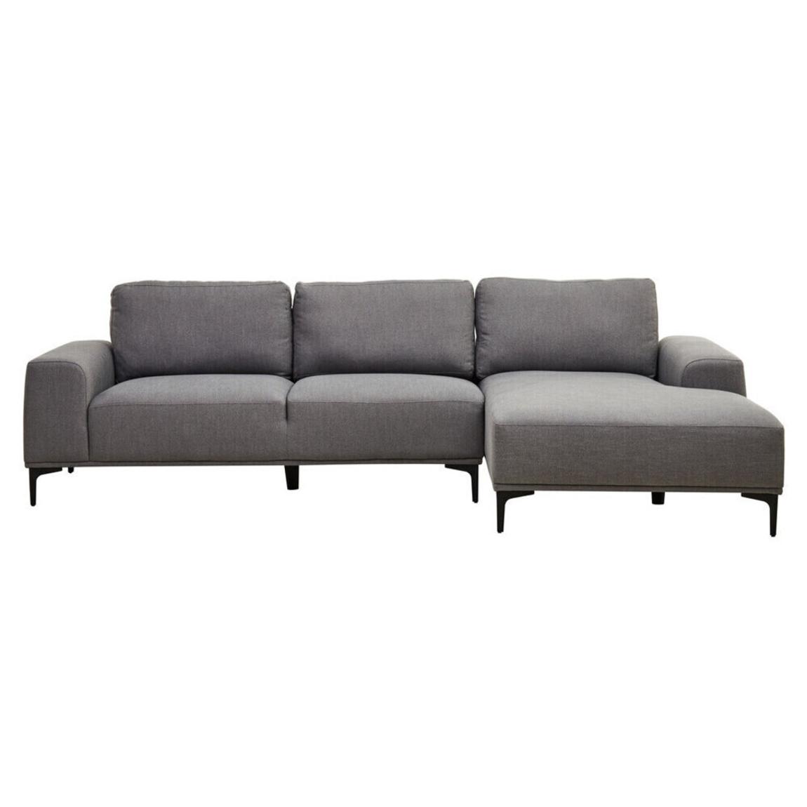 Toulon 3 Seat Grey Fabric Right Chaise Sofa main product photo