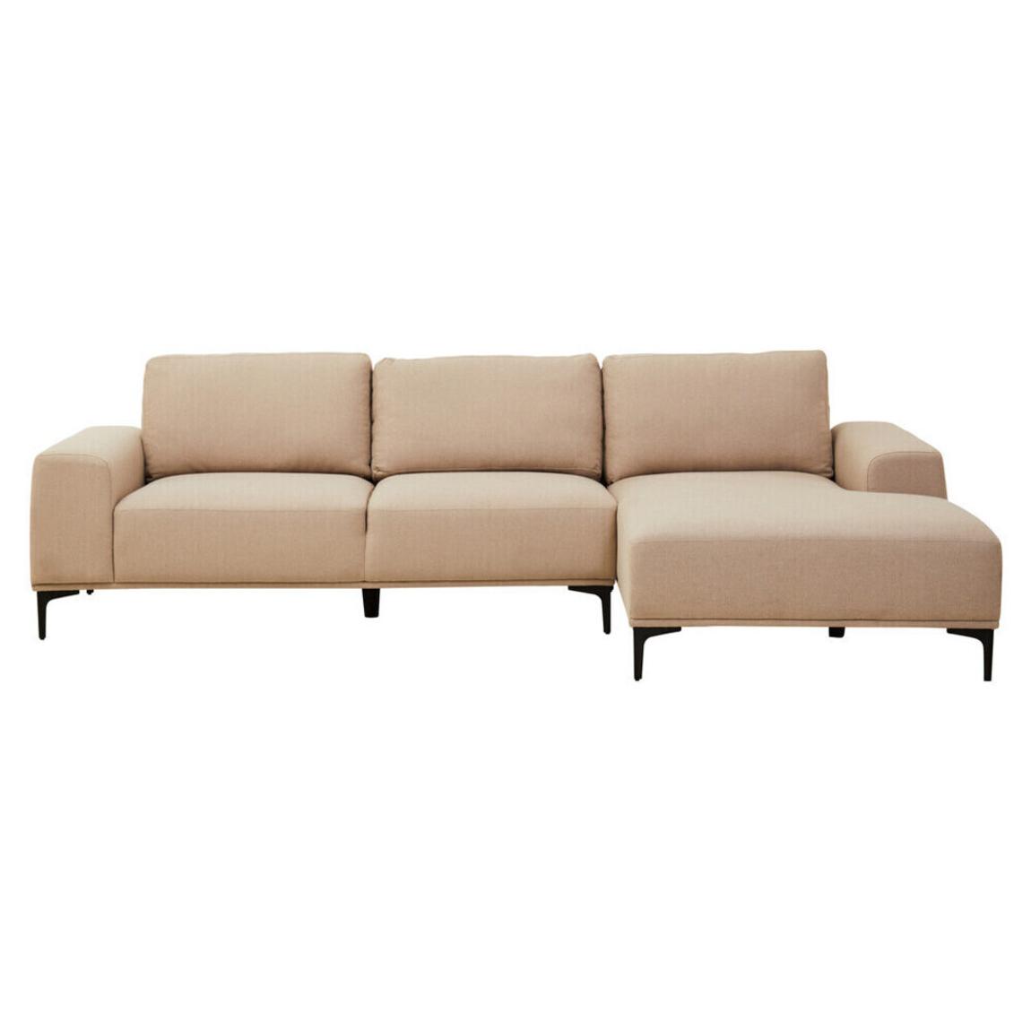 Toulon 3 Seat Natural Fabric Right Chaise Sofa main product photo