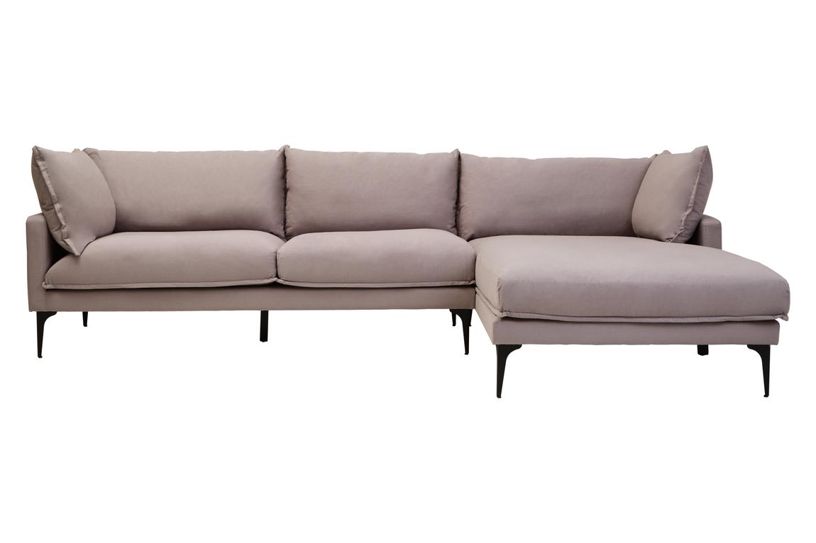 Troyes Grey Three Seat Right Chaise Sofa main product photo