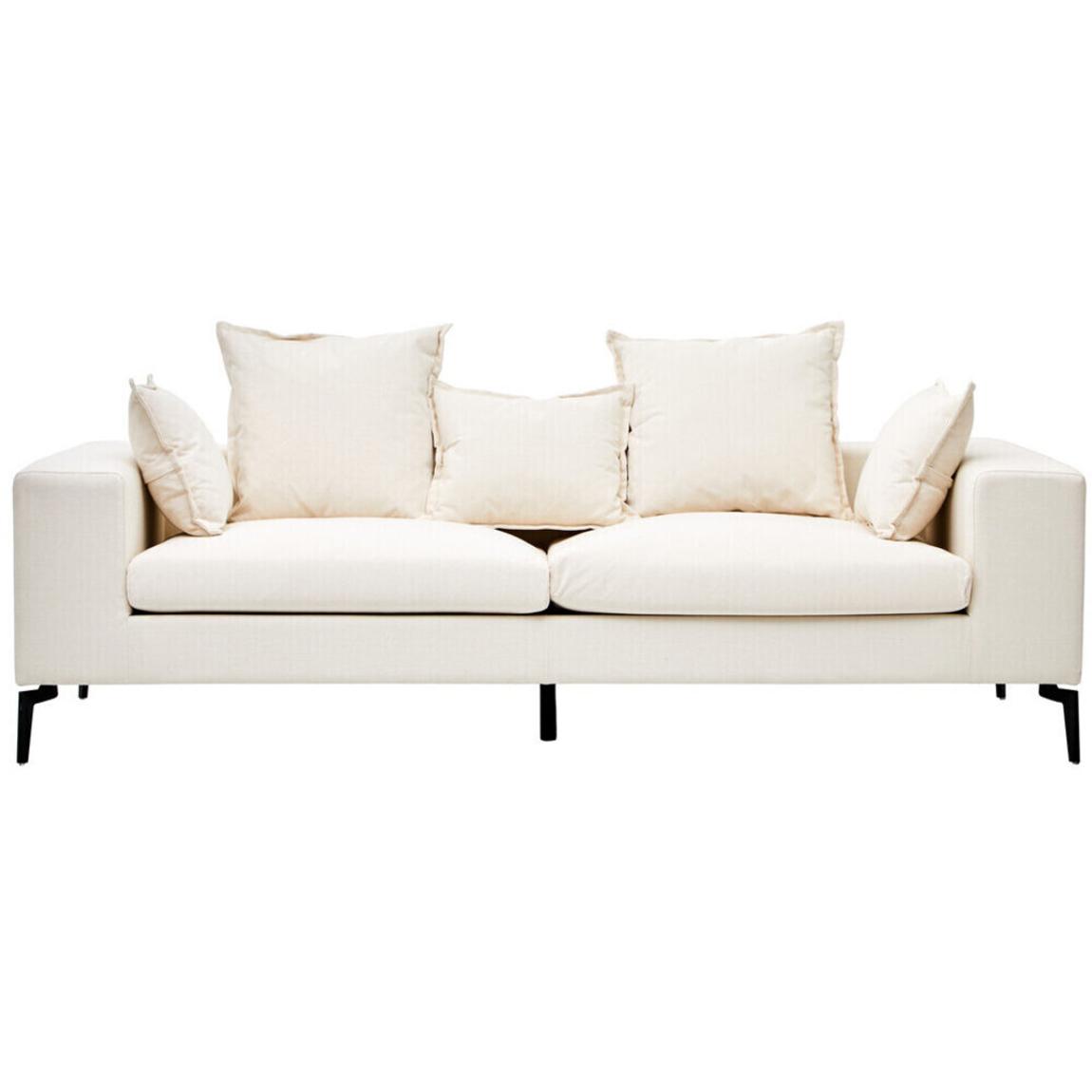 Avignon 3 Seat Textured Fabric Cream Sofa main product photo