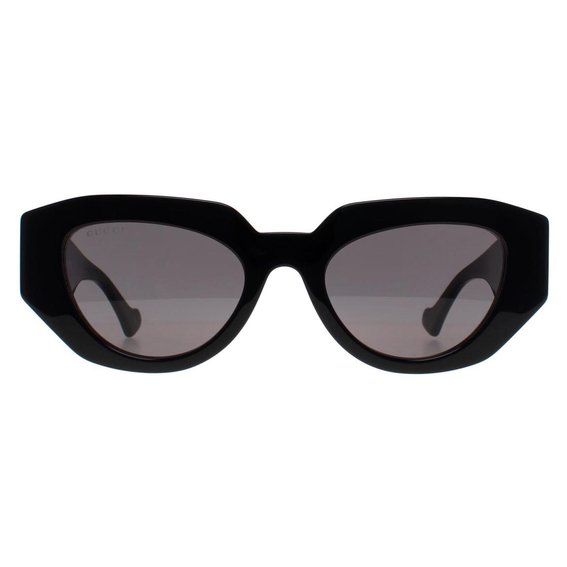 Gucci Sunglasses GG1421S 001 Shiny Black Grey main product photo