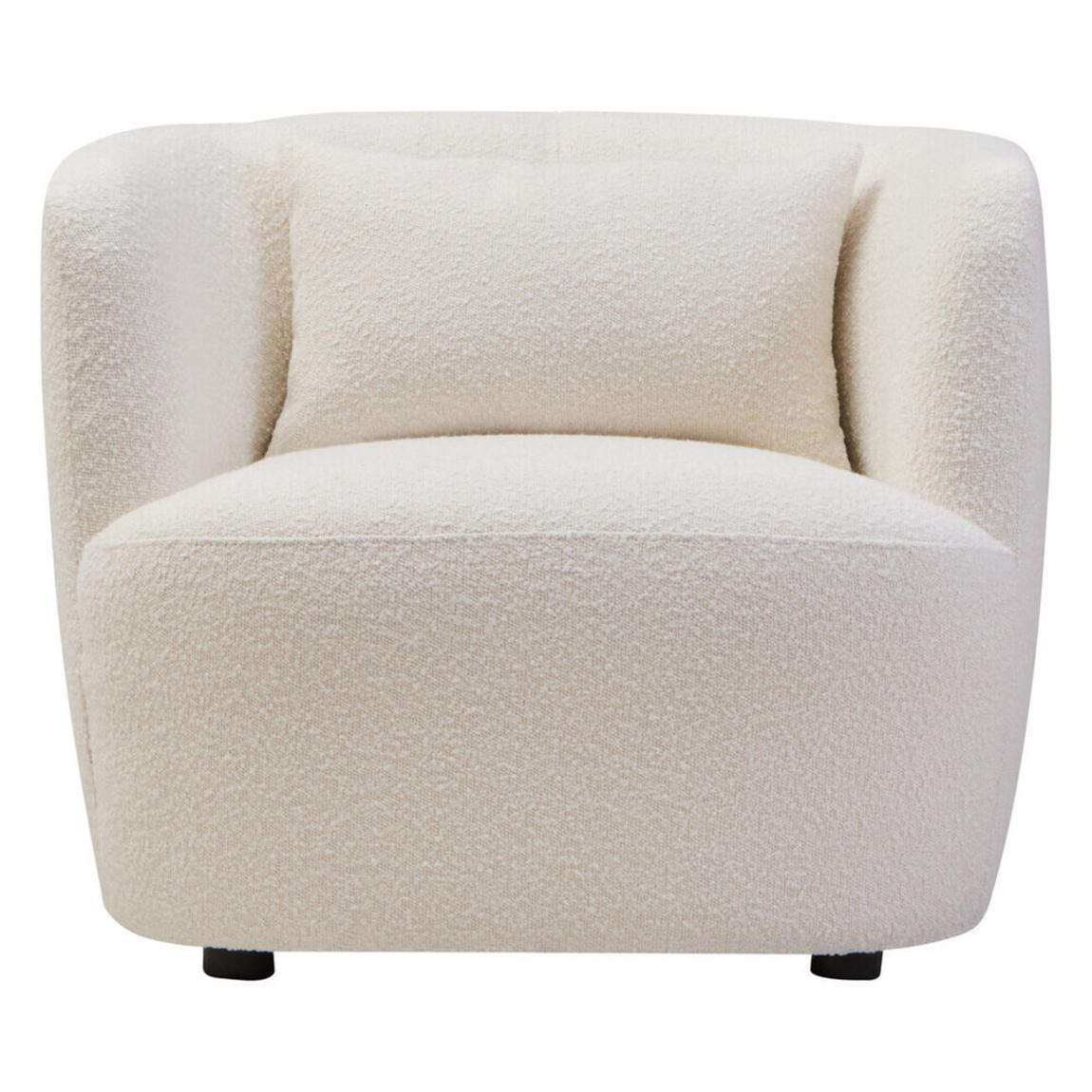 Bruge Textured Cream Curved Chair main product photo