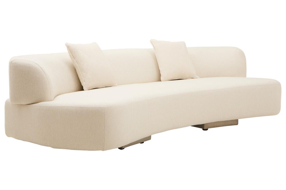 Ozzano Cream Linen 3 Seater Sofa main product photo