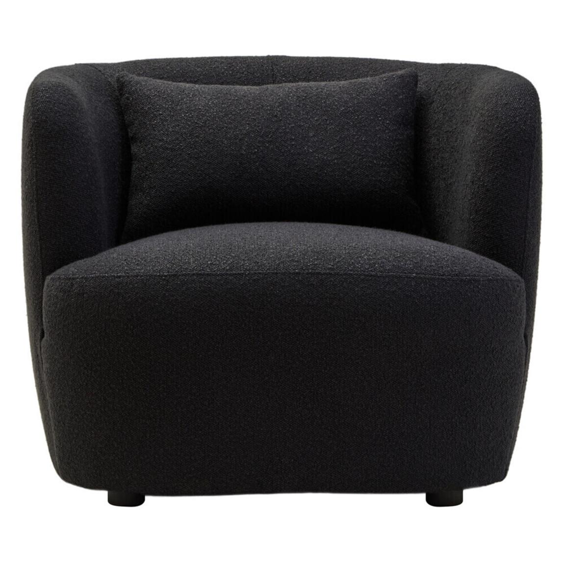 Bruge Textured Black Curved Chair main product photo