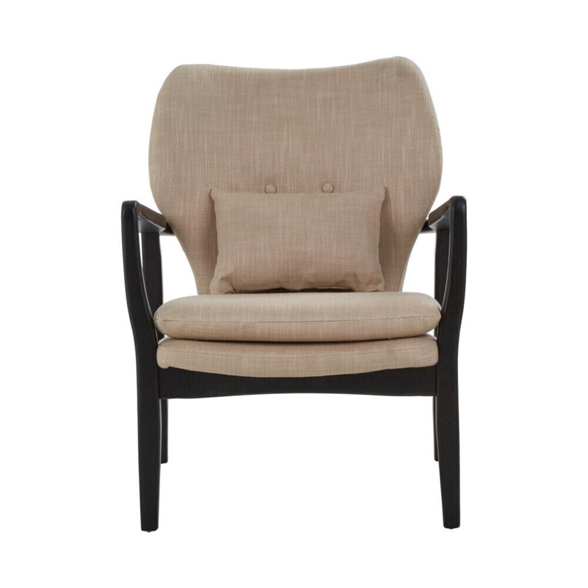 Stockholm Beige Chair With Black Wooden Frame main product photo