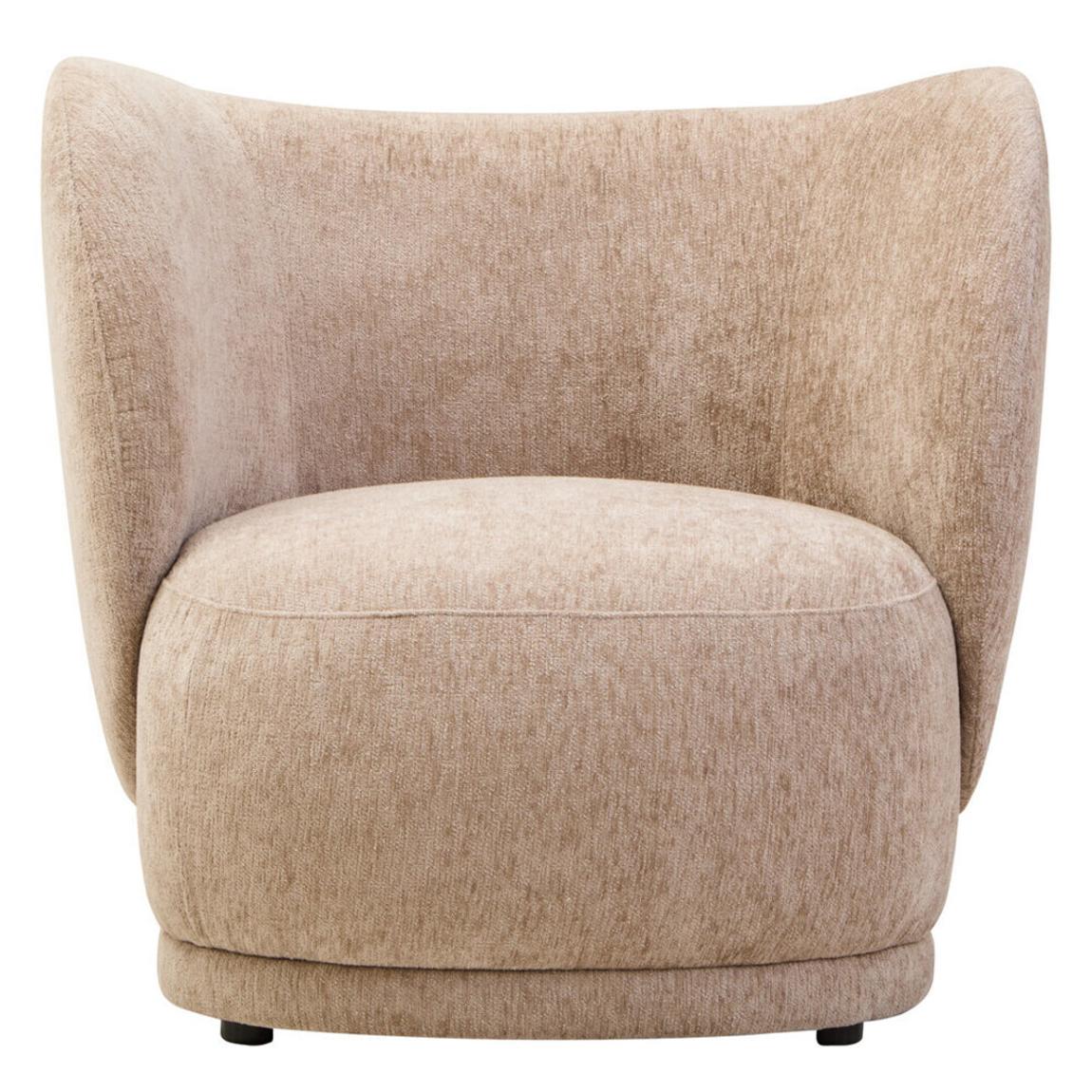Delray Deep Stone Chenille Curved Chair main product photo