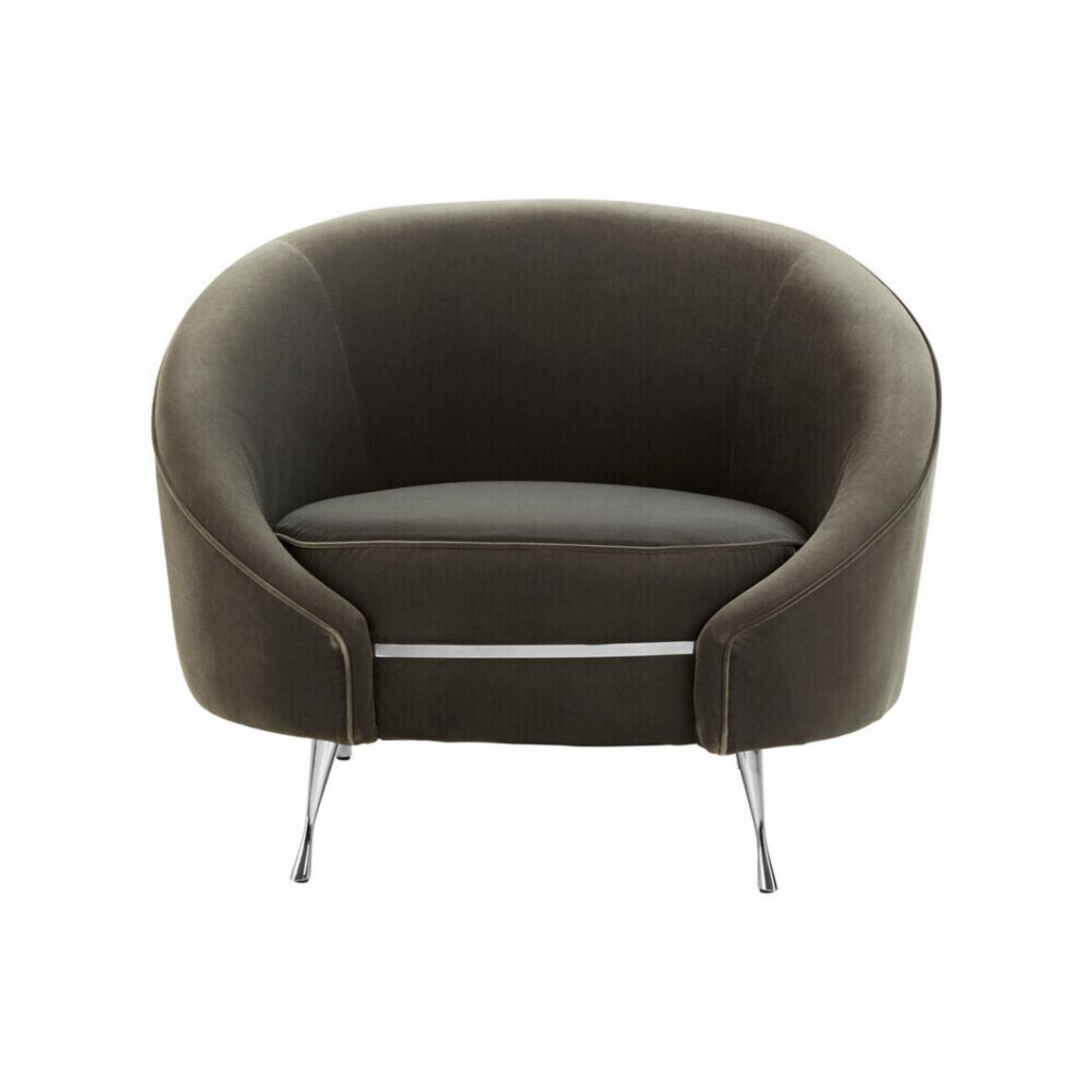 Manhattan Grey Velvet Armchair main product photo
