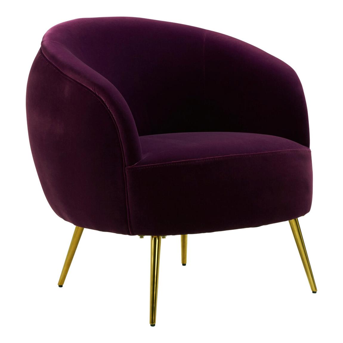 Manhattan Purple Velvet Armchair main product photo